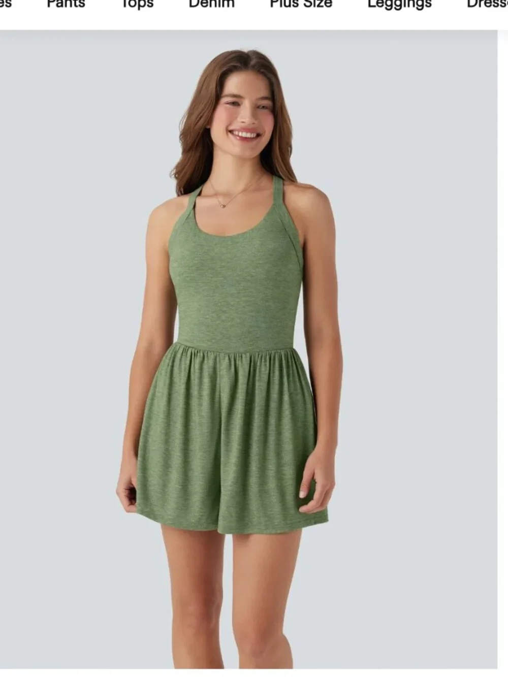 NWT Halara Padded 2-in-1 Romper with Pockets-Easy Peezy Edition
